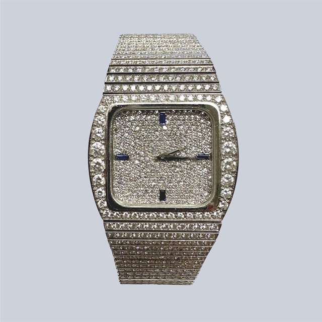 Patek Philippe Diamond Set Cushion Case Bracelet Watch Ref: 3636